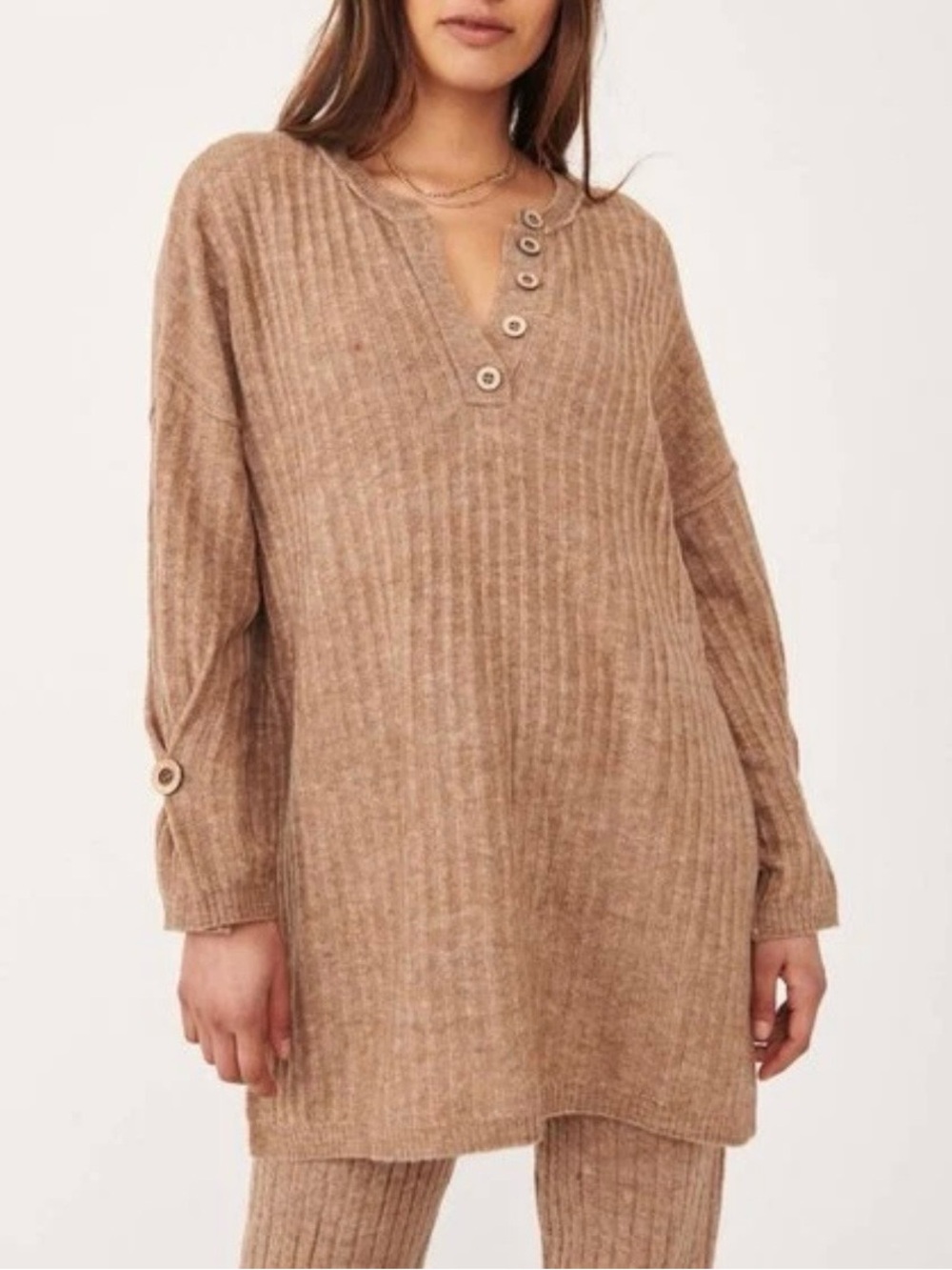 NWT Free People Around the Clock Pullover/Army Sweater small